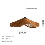 Japanese Hemp Knit Pendant Light E27 LED Lamp - Nordic Wabi Sabi Style