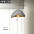 Minimalist Wabi Sabi Style Chandelier: Elegant E27 Pendant Light for Dining Room and Home Decor