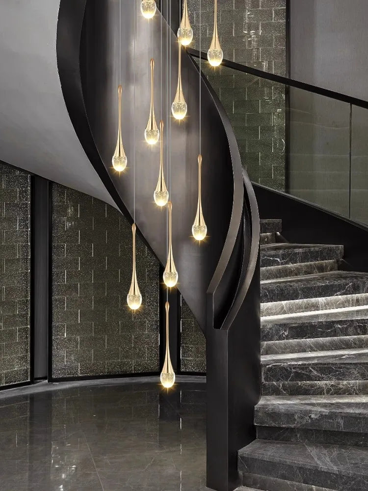 Crystal Chandelier: Modern LED Pendant Light for Villa Living Room and Attic