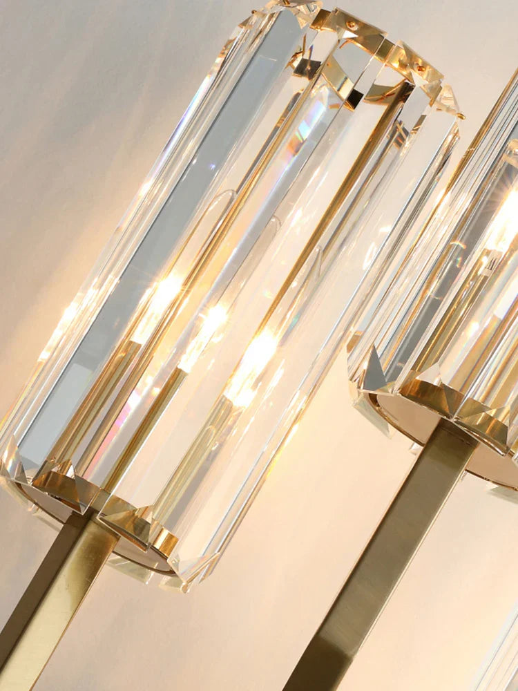 Crystal Wall Light: Minimalist Bedside Loft Wall Sconce for Living Room