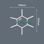 Hexagon LED Garage Ceiling Light for Auto Body Repair Workshop