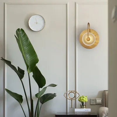 Green Glass Gold Wall Sconce Nordic Lighting Fixture for Living Room Bedroom