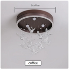 Minimalist LED Crystal Chandeliers for Bedroom Dining Study Living Children, Warm & Romantic