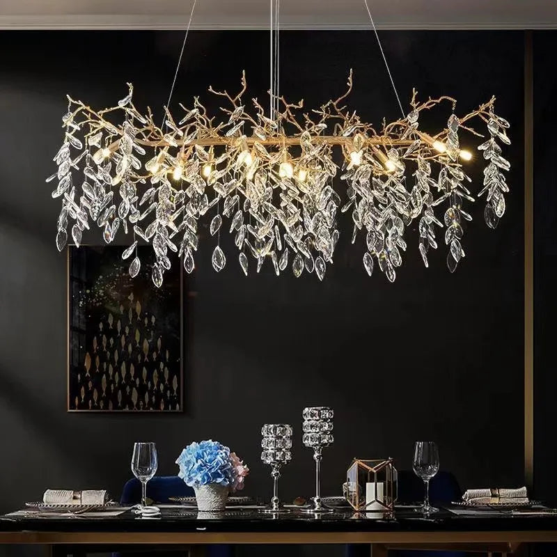Modern Luxury Crystal Led Chandelier for Dining Living Room Hotel Hall