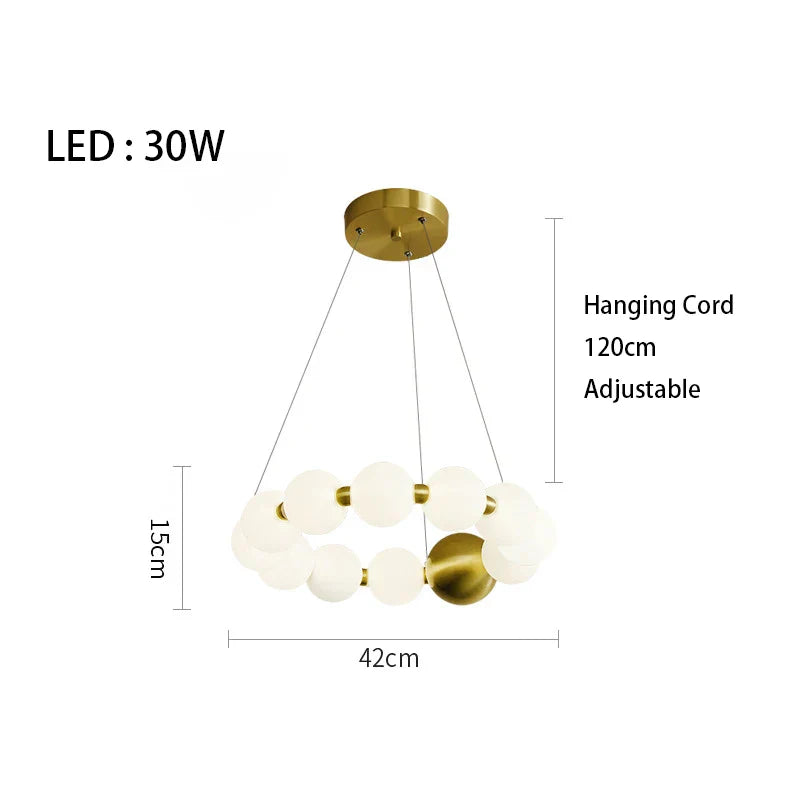 Nordic Acrylic Ball Chandelier for Dining and Kitchen Decor by Afralia™