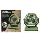 Solar Fan Camping Light: Portable Desk Lamp, 4 Speeds, Rechargeable for Outages & Outdoor Retreats