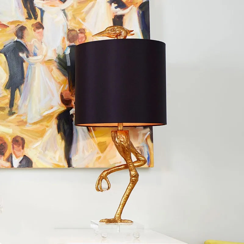 Ostrich Table Lamp - Unique American Bird Light for Home Decor