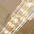 Crystal Spiral Chandelier | Elegant Long Pendant Light for Hotel Lobby & Sales Hall