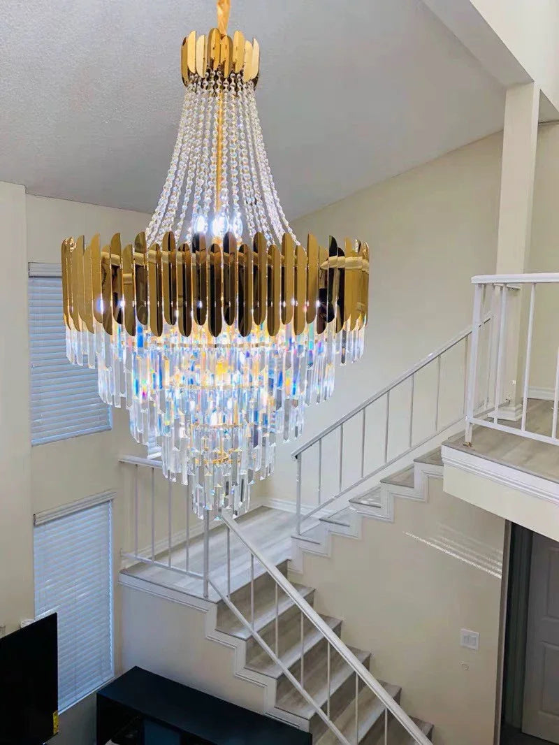 Modern Crystal LED Chandelier for Living Dining Room.