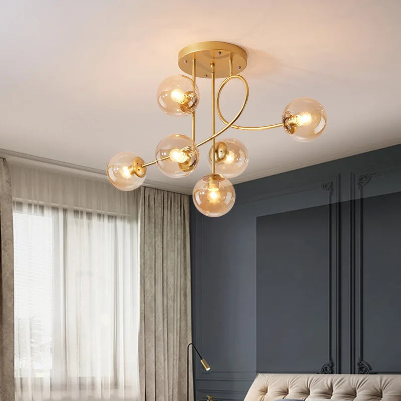 Magic Bean Glass LED Chandelier - Nordic Modern Minimalist Luxury Ceiling Lamps