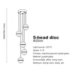 Crystal Ball Chandelier Pendant Light for Staircase Hallway Bar Décor