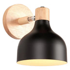 Nordic Wood Macaron Wall Sconce E27 Home Lighting Fixture
