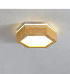 Round Wood LED Ceiling Lights for Modern Home Decor