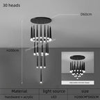 Modern Loft Chandelier LED Ceiling Light for Living Room Hallway