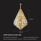 Crystal Pendant Chandelier for Home, Hotel, Restaurant - Luxury Duplex Hall Light