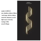 Nordic Black LED Dimmable Pendant Lights Modern Luxury Suspend Luminarias