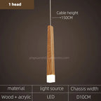 Modern Wood Chandelier Pendant for Dining Room, Living Room, Bedroom