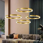 Modern Semicircle LED Chandelier Stainless Steel Lighting