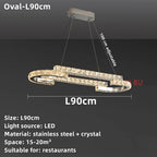 Crystal Ceiling Chandelier: Modern Stainless Steel LED Indoor Lighting for Living Room & Bedroom