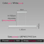 Modern Minimalist LED Pendant Light - Office Dining Room Bar Chandelier