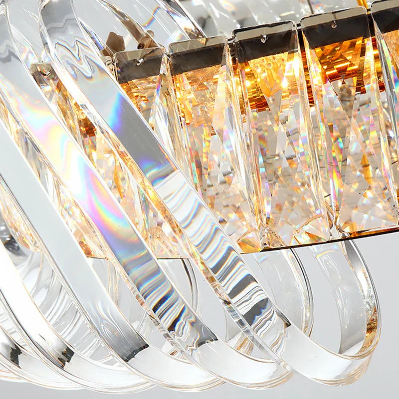 Crystal LED Ceiling Chandelier: Elegant European Home Décor Pendant Lights