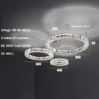 Luxury K9 Crystal Glass LED Chandelier for Living Room & Stairway Decor