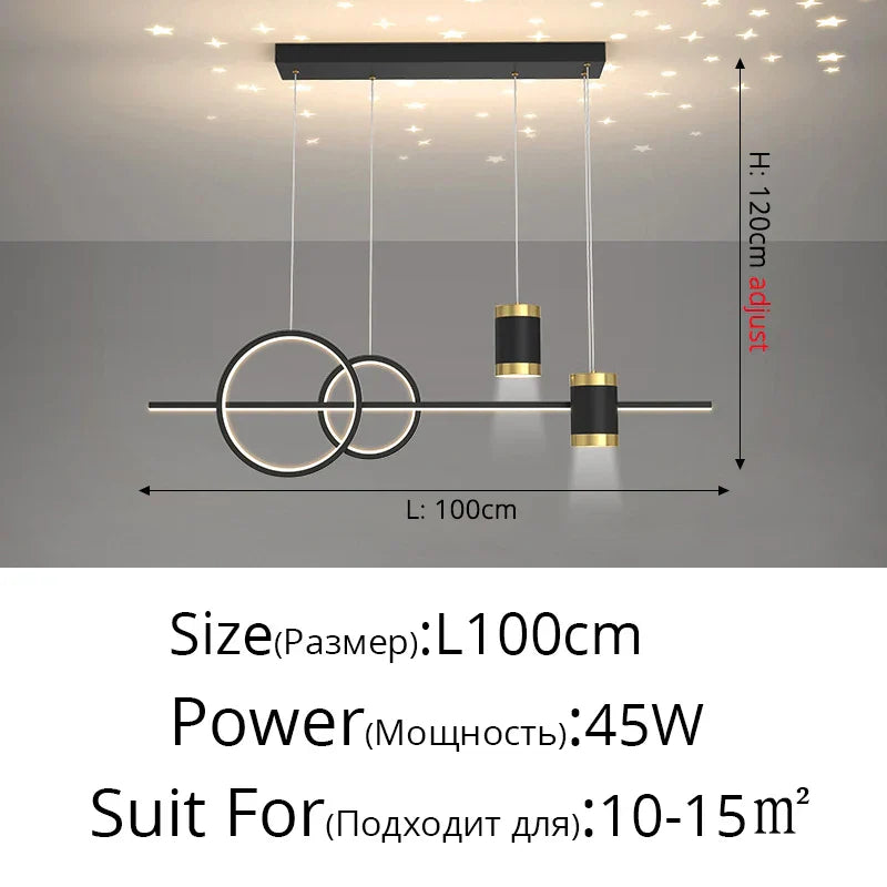 Starry Pendant Light: Modern Luxury Dining Chandelier for Creative Decor in 220V