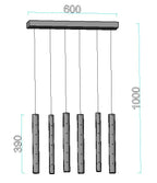 Modern Cylindrical LED Ceiling Chandelier for Home Decor Lighting