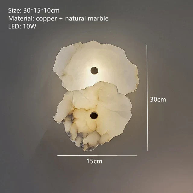 Marble & Copper LED Wall Sconce for Luxe Home Decor