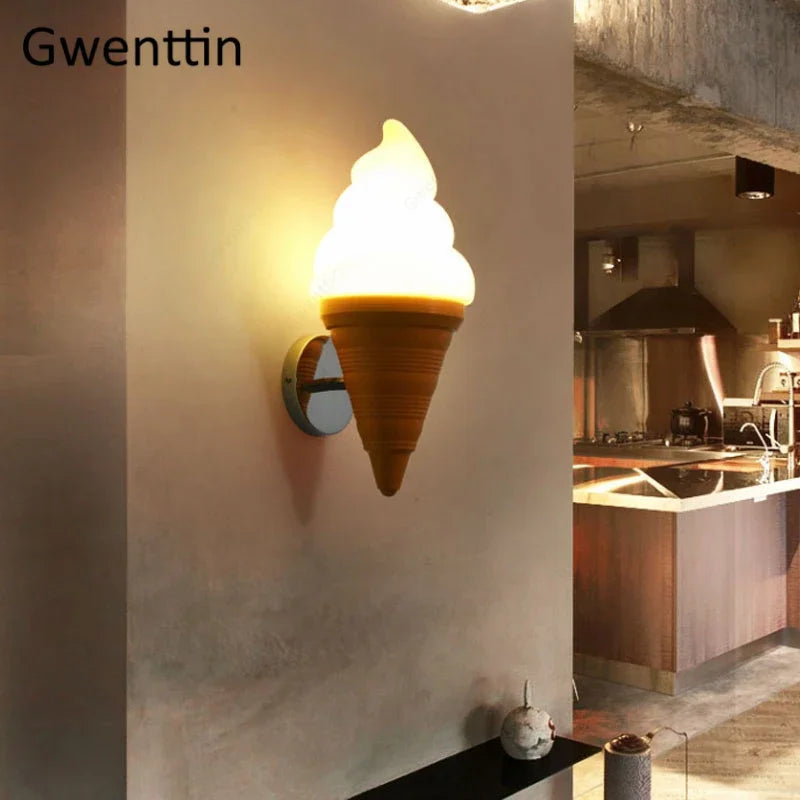 Modern LED Ice Cream Wall Sconce for Home Decor & Cafe Lighting