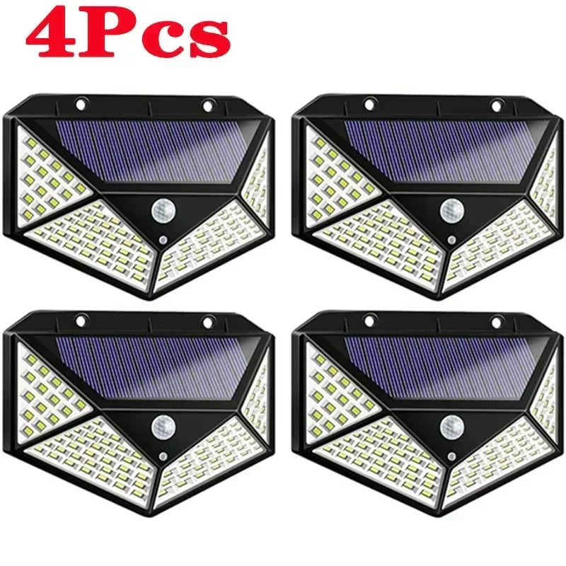 Solar Wall Lights 100 LED Outdoor Garden Sunlight Street Light with Motion Sensor