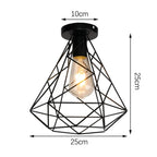 Industrial LED Ceiling Light: Modern Retro Loft Plafonniers for Living Room Kitchen Cage Home Decor