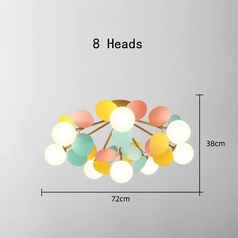 Petals Ceiling Chandelier Light Fixture for Nordic Living Room & Bedroom