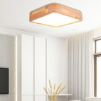 Wooden LED Ceiling Light Modern Nordic Lamp Home Decor Surface Mounted Light