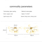 Glass Ball LED Ceiling Chandelier for Modern Living Room and Bedroom Lighting