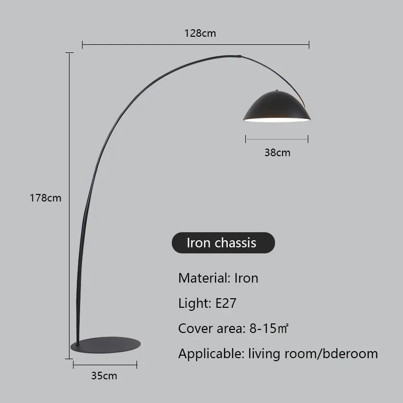 Vertical LED Floor Lamp Modern Minimalist Living Room Bedroom Lighting