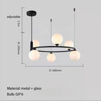 Glass Chandelier G9 Hanging Light for Living Room Bedroom Decor