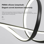 Minimalist LED Chandelier for Dining Room with Long Strip Design