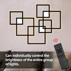 Dimmable Square LED Wall Sconce: Modern Black White Metal Indoor Lighting