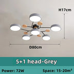Nordic Wooden Chandelier LED Ceiling Light for Living Room, Bedroom, Kitchen, and Dining Room