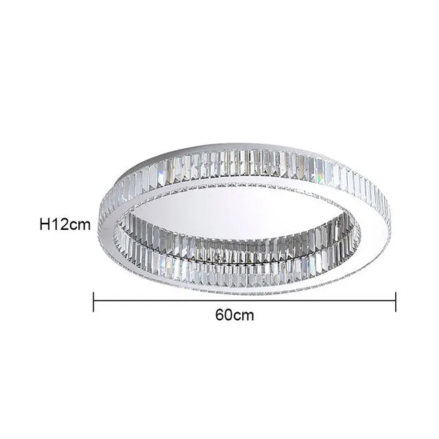 Chrome Crystal LED Ceiling Light: Modern Luxury Stainless Steel Art Lighting