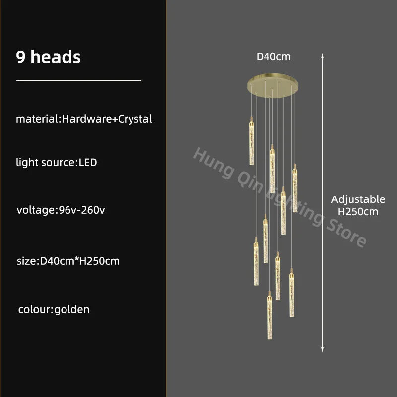 Crystal Chandelier: Modern Luxury Pendant Lighting for Home Decor