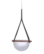 Modern Gray Amber Clear Glass Pendant Lamp for Bedroom Living Room