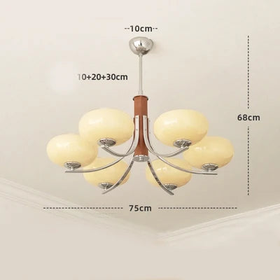 Glass Chandelier: Bauhaus Art for Living Room, Bedroom, Study, Hall, Restaurant