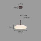 Modern White LED Circular Pendant Light for Restaurant, Coffee Shop, and Study