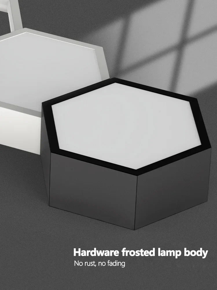 Honeycomb Art Ceiling Lamp Set for Smart Living Room, Hall, and Restaurant