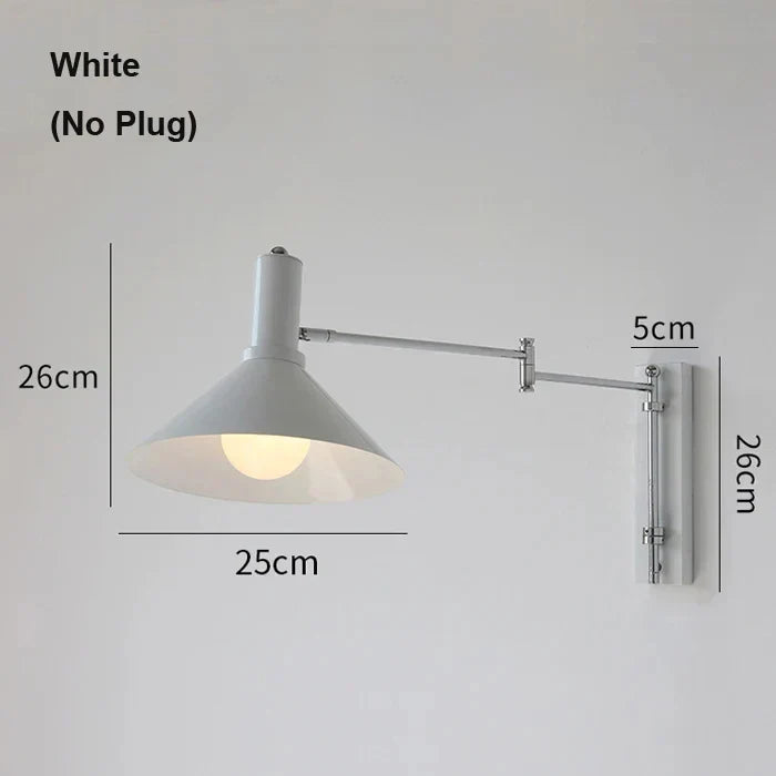 Retro Foldable LED Wall Light for Bedroom Reading