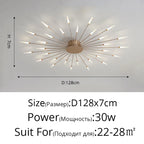 Modern Led Chandelier Fixture for Living Room Bedroom, Creative Ceiling Lamp
