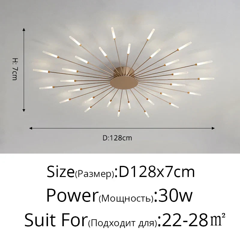 Modern Led Chandelier Fixture for Living Room Bedroom, Creative Ceiling Lamp