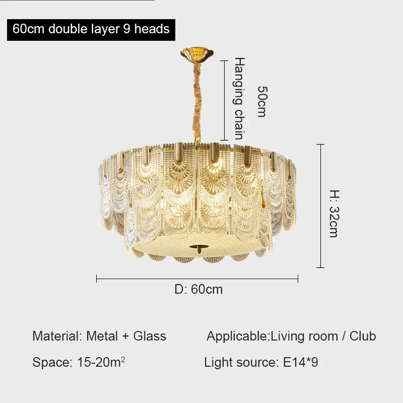 Crystal Chandelier: Modern Luxury Ceiling Lamp for Living Room, Bedroom, or Restaurant
